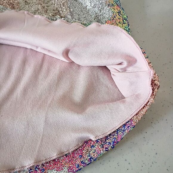 Windsor Pink Sequin Mini Dress – Criss Cross Back – Junior’s Size Small - Picture 10 of 14